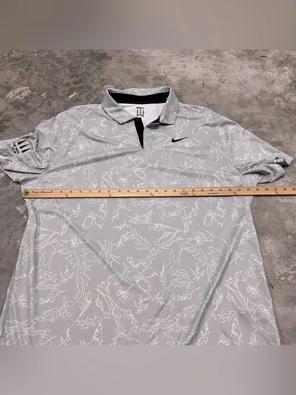 Nike Tiger Woods Polo Mens XL Grey Dri-FIT ADV Golf DX6092-077 The Woods Jupiter